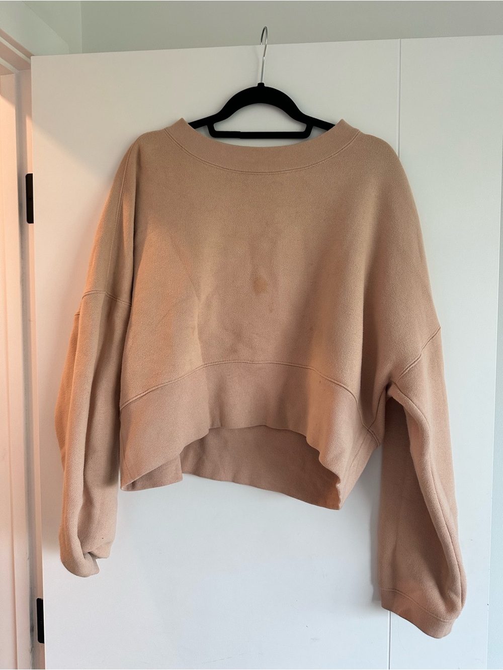 Alexander Wang Cropped Crewneck Sweater - Beige
